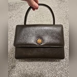 Bienen Davis 1950's Leather Satchel Handbag
